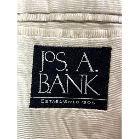 Jos A Bank 50L Tan Blazer Jacket Sport Suit Coat All Season Silk Wool Soft - Picture 4 of 10